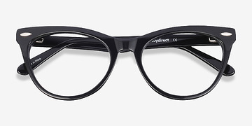 Black Anika -  Classic Acetate Eyeglasses