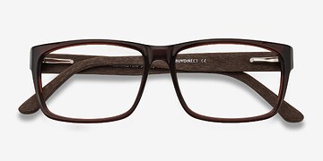 Brown Lexington -  Classic Mixed Wood Eyeglasses