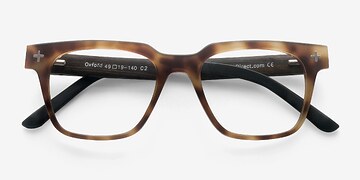 Brown/Tortoise Oxford -  Fashion Mixed Wood Eyeglasses
