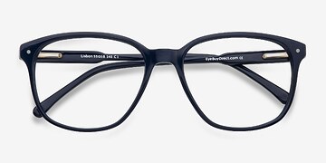 Navy Lisbon -  Classic Plastic Eyeglasses