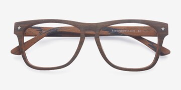 Brown Indian Creek -  Classic Mixed Wood Eyeglasses