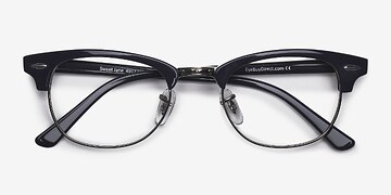 Navy Silver Sweet Jane -  Fashion Metal Eyeglasses