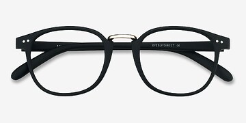 Matte Black Miyoshi -  Vintage Plastic Eyeglasses