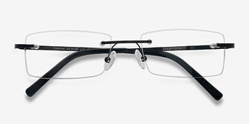 Black Evasive -  Lightweight Metal Eyeglasses