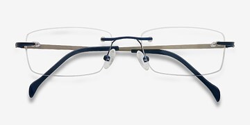 Navy Howard -  Lightweight Metal Eyeglasses