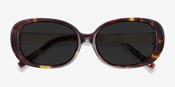 Tortoise Lauren -  Vintage Acetate, Metal Sunglasses