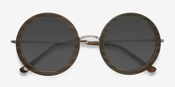 Brown Striped Joplin -  Vintage Metal Sunglasses