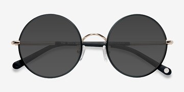 Black Mojo -  Vintage Metal Sunglasses