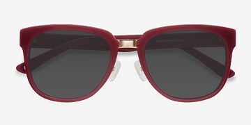 Dark Red Haute Couture -  Metal Sunglasses