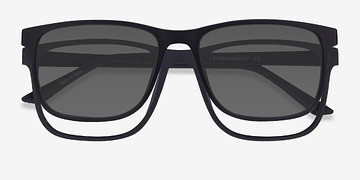 Black Impetus Clip-On -  Plastic Eyeglasses