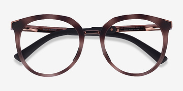 Matte Rose & Tortoise Oakley Top Knot -  Metal Eyeglasses