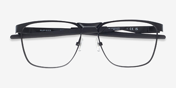 Matte Black Oakley Flip Kick -  Metal Eyeglasses