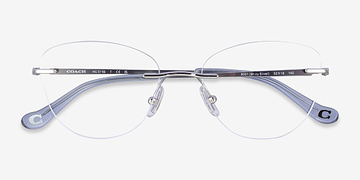 Shiny Silver Coach HC5185 -  Metal Eyeglasses