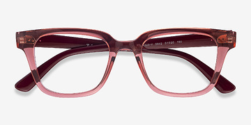 Clear Pink Ray-Ban RB4323V -  Colorful Plastic Eyeglasses