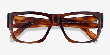 Striped Tortoise Ray-Ban Nomad Wayfarer -  Acetate Eyeglasses