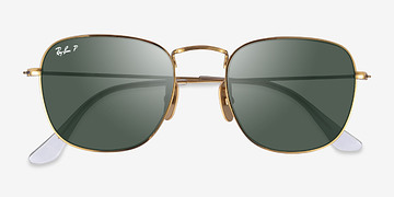 Shiny Gold Ray-Ban RB8157 Frank -  Titanium Sunglasses