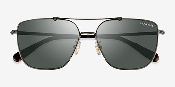 Antique Gold Coach HC7137 CA576 -  Metal Sunglasses