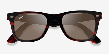 Striped Red Ray-Ban Wayfarer Change -  Acetate Sunglasses