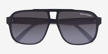 Matte Black Armani Exchange AX4104S -  Plastic Sunglasses
