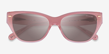 Transparent Pink Coach HC8370U CH570 -  Acetate Sunglasses