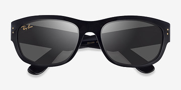 Polished Black Ray-Ban Mega Balorama -  Plastic Sunglasses