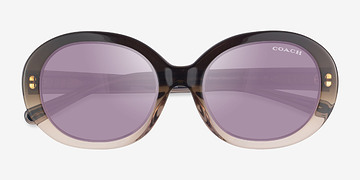 Transparent Brown Gradient Coach HC8337U C7992 -  Eco Friendly Sunglasses