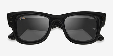 Polished Black Ray-Ban RB4940 Wayfarer Puffer -  Plastic Sunglasses