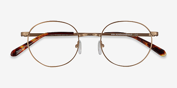 Golden Ledger -  Vintage Metal Eyeglasses