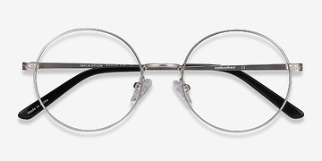 Silver Inscription -  Vintage Metal Eyeglasses