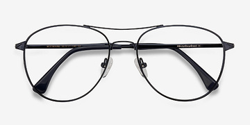Dark Navy Westbound -  Vintage Metal Eyeglasses