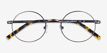 Brown Tortoise Socrates -  Vintage Metal Eyeglasses