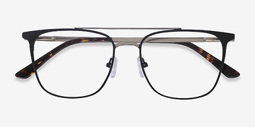 Black Contact -  Metal Eyeglasses