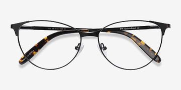 Black Sisi -  Vintage Metal Eyeglasses