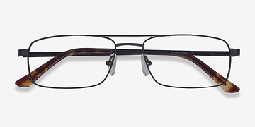 Black Maverick -  Lightweight Metal Eyeglasses