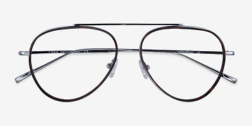 Tortoise  Silver Cana -  Vintage Metal Eyeglasses