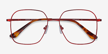 Red Roman -  Vintage Metal Eyeglasses