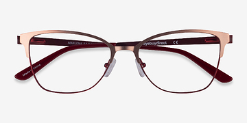 Rose Gold Burdungy Marlena -  Metal Eyeglasses