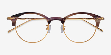 Floral Stirped Irvin -  Acetate, Metal Eyeglasses