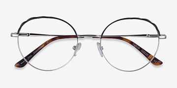 Silver Black Cloud -  Metal Eyeglasses