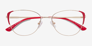 Gold Burgundy Operetta -  Metal Eyeglasses