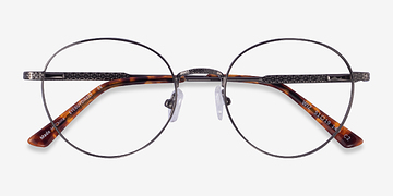 Gunmetal Tortoise Wiz -  Metal Eyeglasses