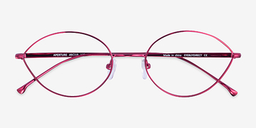 Clear Purple Aperture -  Metal Eyeglasses