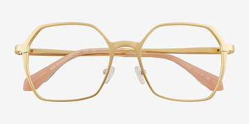 Matte Gold Turbo -  Aluminium Alloy Eyeglasses