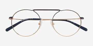 Gradient Navy Gold Tayler -  Metal Eyeglasses