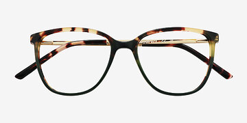 Tortoise Green Aroma -  Metal Eyeglasses