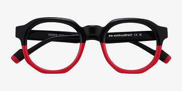 Black Red Vesper -  Acetate Eyeglasses