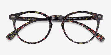 Red Floral Peninsula -  Lightweight Plastic Eyeglasses