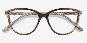 Clear Floral Lancet -  Acetate Eyeglasses