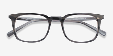 Gray Striped Gabor -  Acetate Eyeglasses
