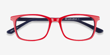 Red & Navy July -  Colorful Acetate Eyeglasses